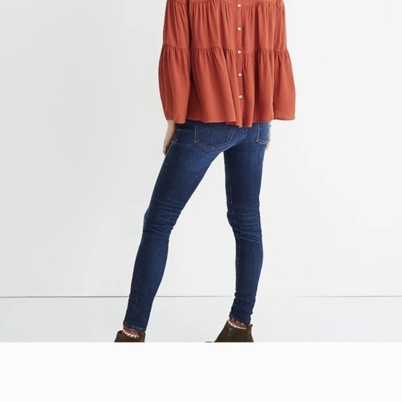 Madewell, Rust Color Boohoo Top, Size Xs - Picture 3 of 6